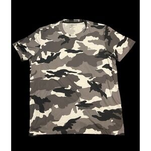 Adidas Climalite Shirt Men's Sz XL Black/White/Gray Camo Short Sleeve Crew Neck